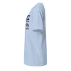 Plain Light Blue t-shirt left side on a white background