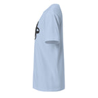 Plain Light Blue t-shirt left side on a white background