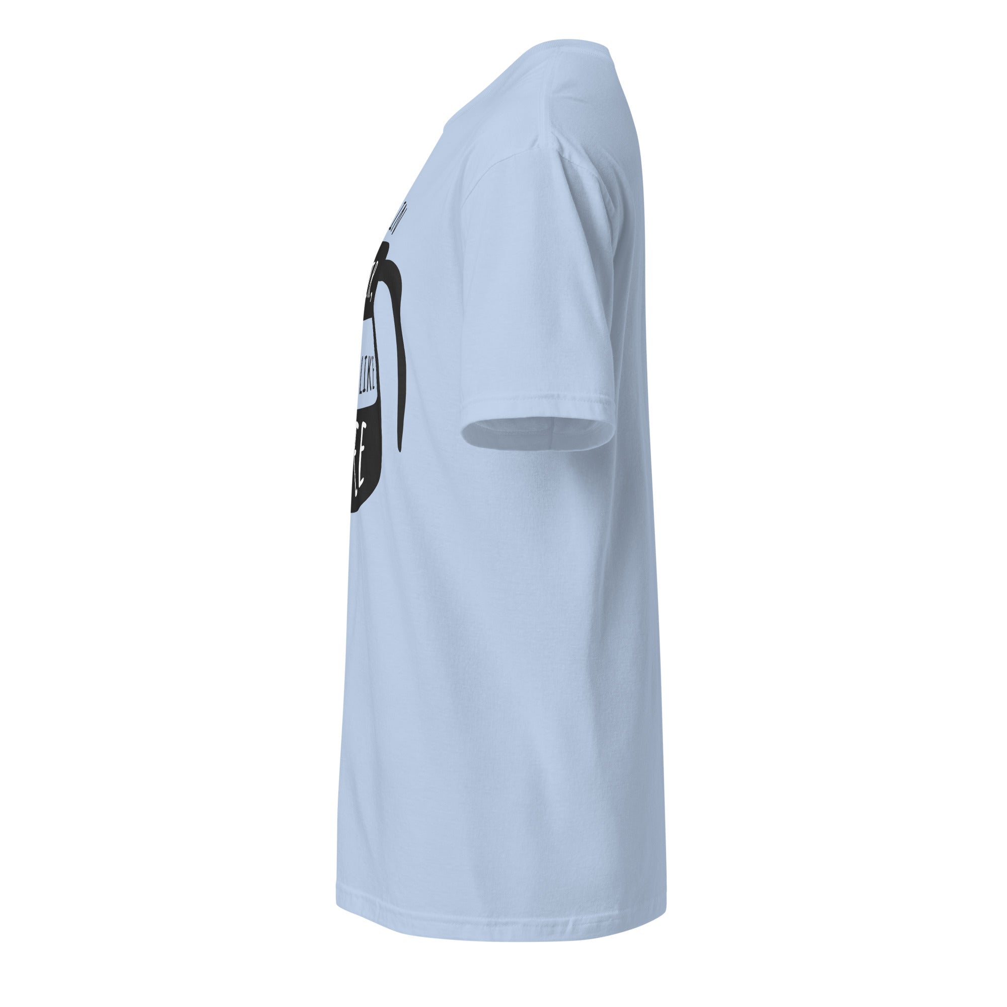Plain Beige t-shirt left side on a white background