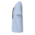 Plain Light blue t-shirt left side on a white background