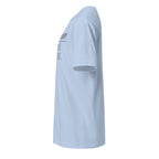 Plain Light Blue t-shirt Left Side on a white background