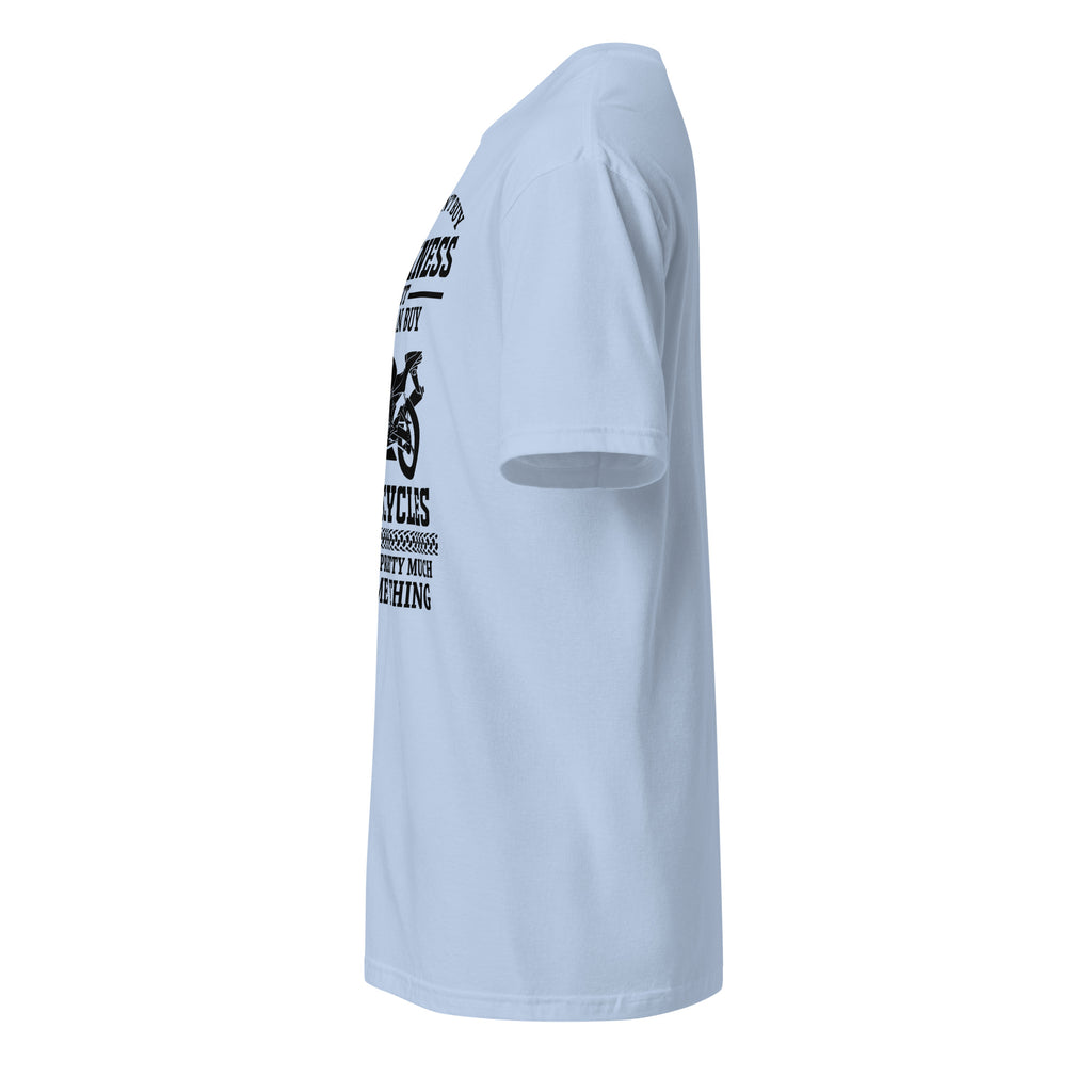 Plain Light blue t-shirt left side on a white background