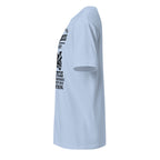 Plain Light blue t-shirt left side on a white background