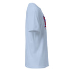 Plain Light blue t-shirt right side on a white background