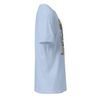 Plain Light blue t-shirt right side on a white background