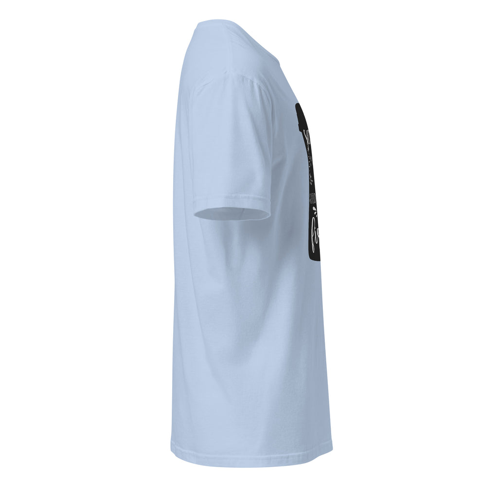 Plain Light blue t-shirt right side on a white background