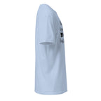 Plain Light Blue t-shirt right side on a white background
