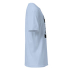 Plain Light Blue t-shirt right side on a white background