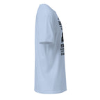 Plain Light blue t-shirt right side on a white background