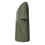 Plain Military Green t-shirt left side on a white background