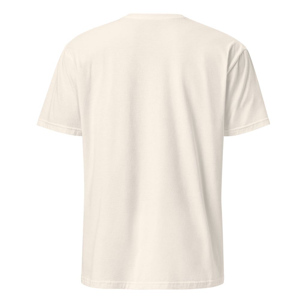 Plain Natural t-shirt back on a white background