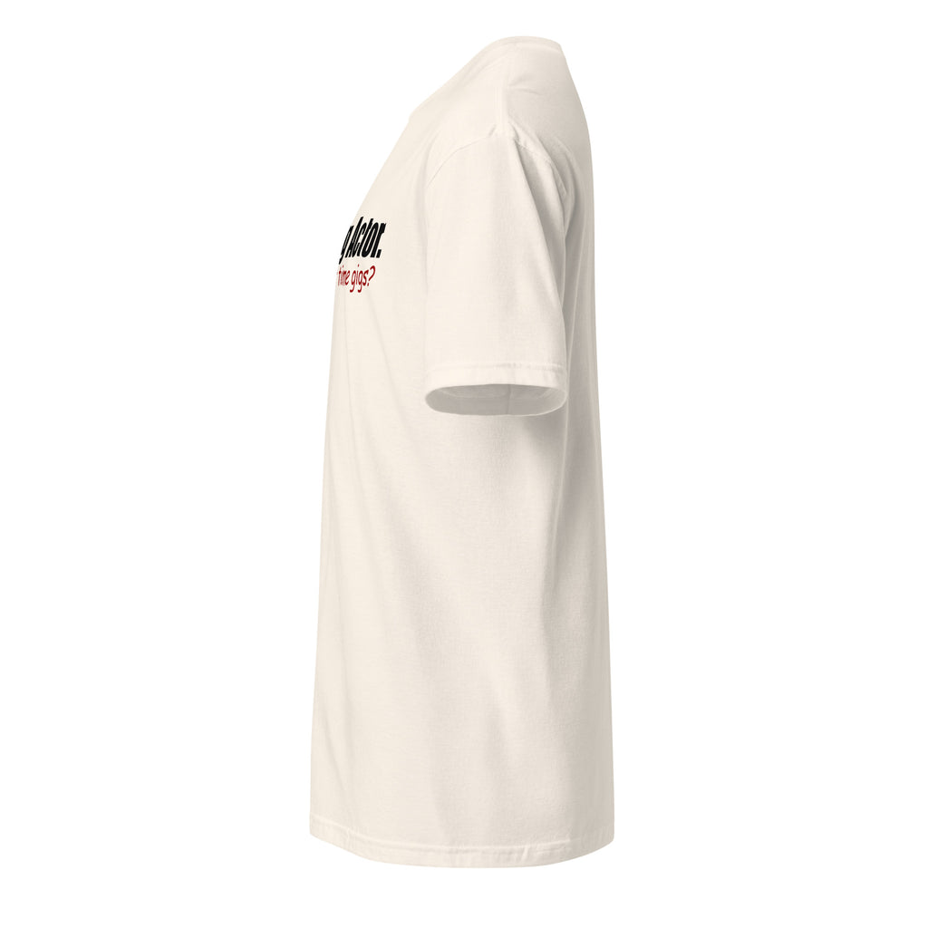 Plain Natural t-shirt left side on a white background