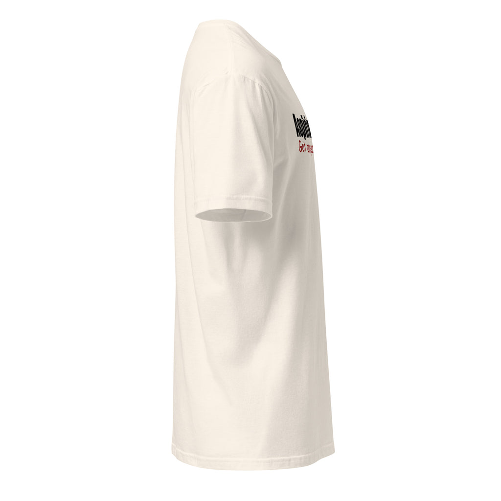 Plain Natural t-shirt right side on a white background