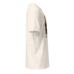 Right view of a natural t-shirt on a white background