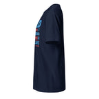 Navy t-shirt left side