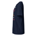 Navy t-shirt left side