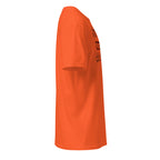 Right view of an Orange t-shirt on a white background