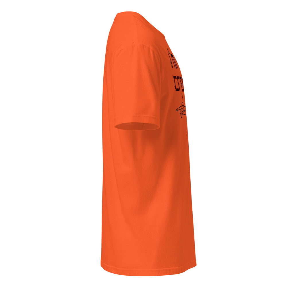 Right view of an orange t-shirt