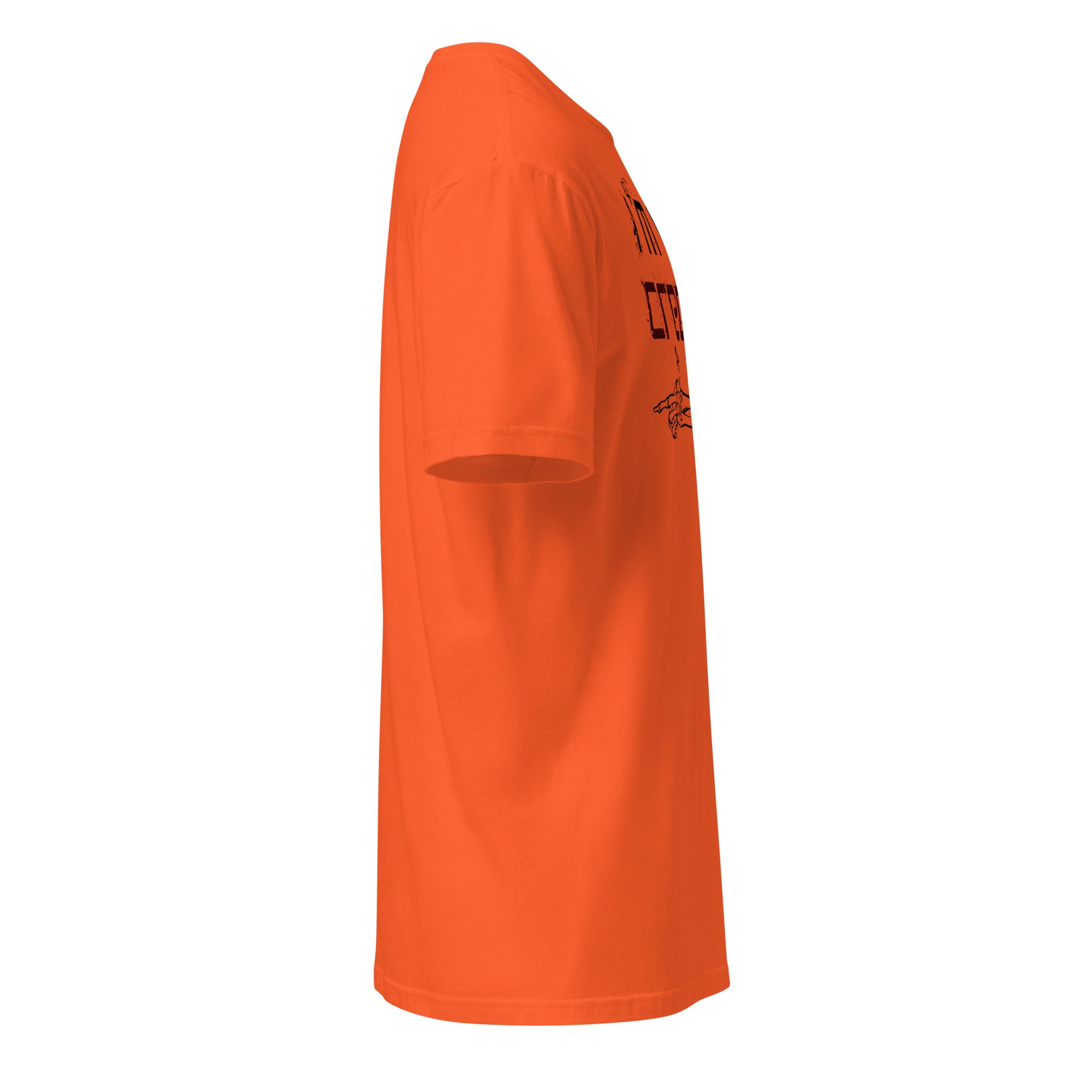 Right view of an orange t-shirt
