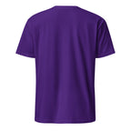Purple t-shirt on a white background