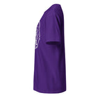 Plain Purple t-shirt left side on a white background