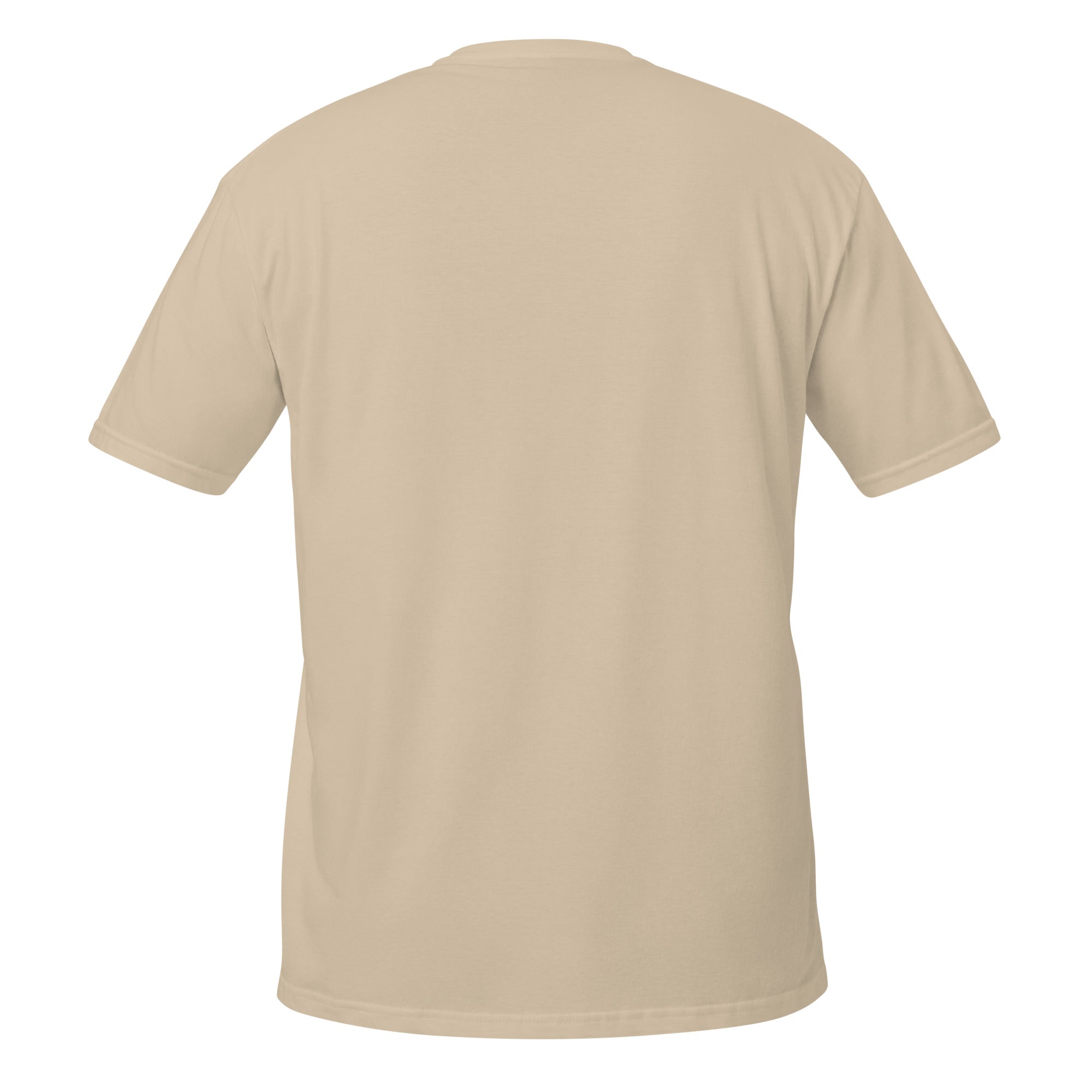 Beige t-shirt on a white background