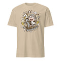 Sand t-shirt with a cartoon monkey design on a white background