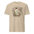 Sand t-shirt with a colorful octopus graphic design on a white background