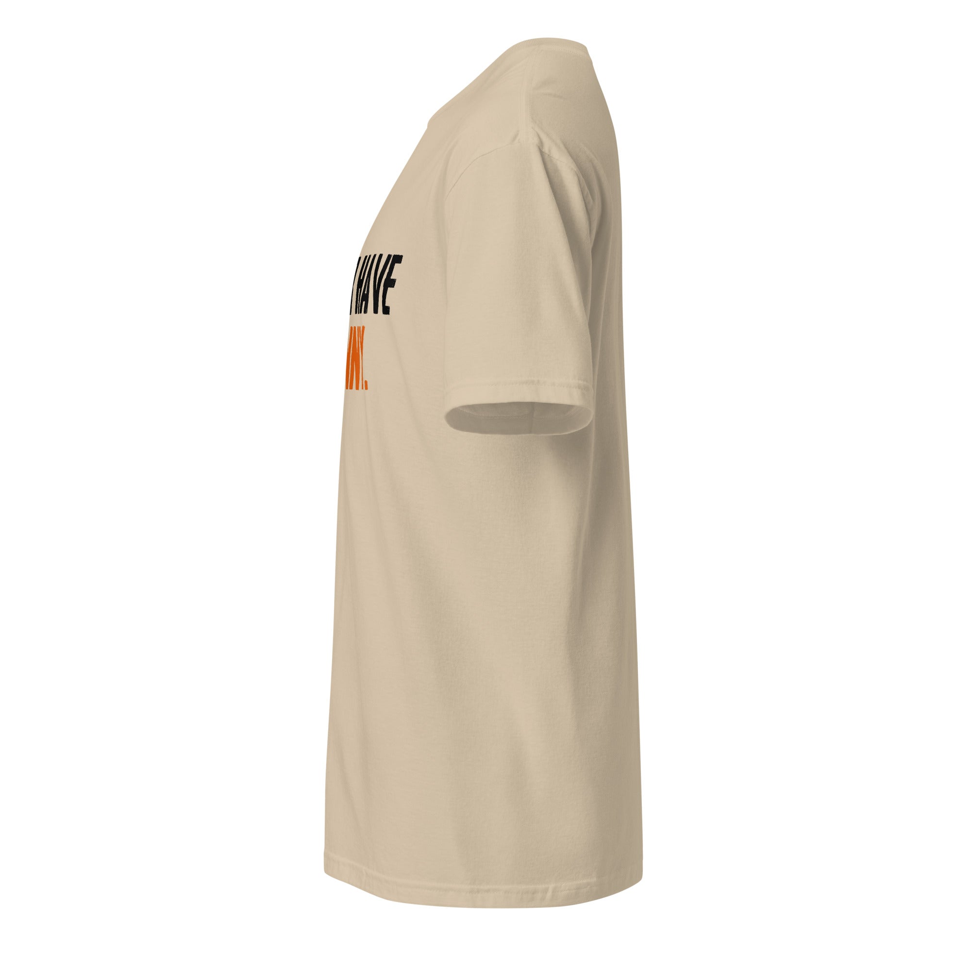 Beige t-shirt left side
