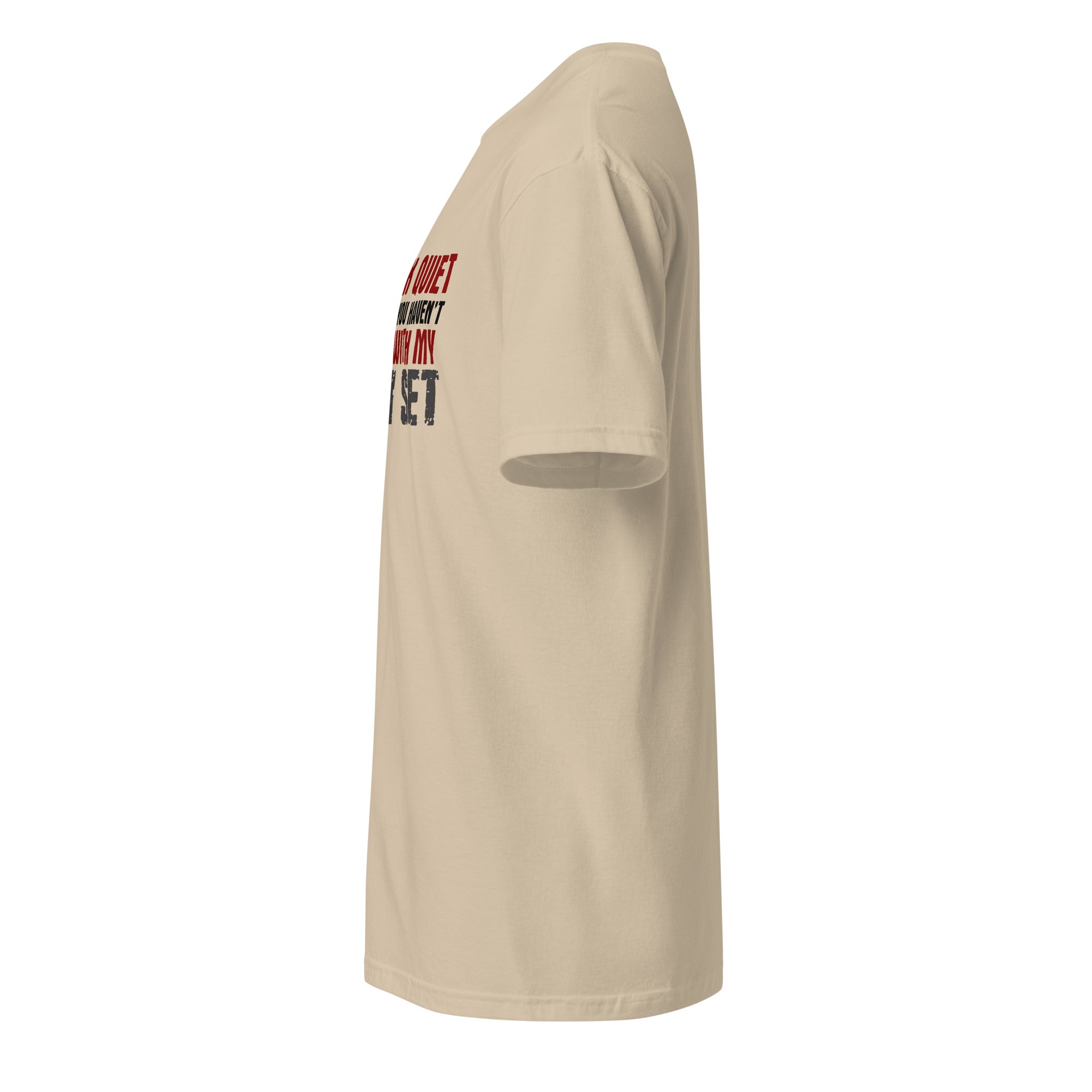 Beige t-shirt left side
