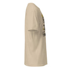 Right view of a sand t-shirt on a white background