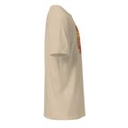 Right view of a sand t-shirt on a white background