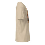Right view of a sand t-shirt on a white background