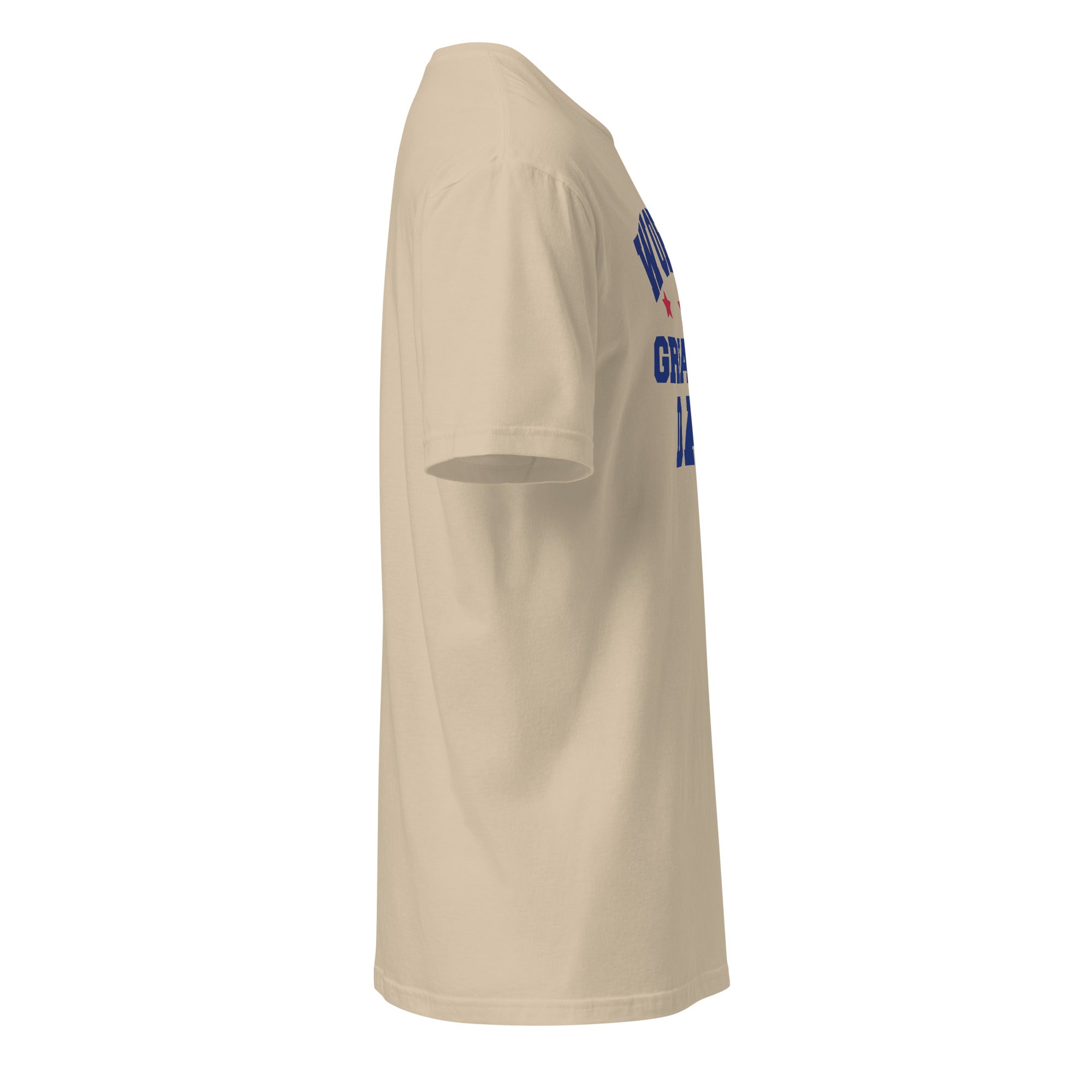 Sand t-shirt right side on a white background