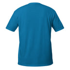 Blue t-shirt back on a white background