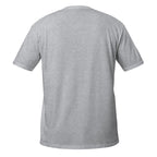 Gray t-shirt back on a white background
