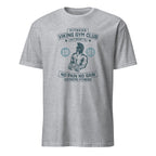 Sport Grey t-shirt with fitness-themed graphics and text on a white background