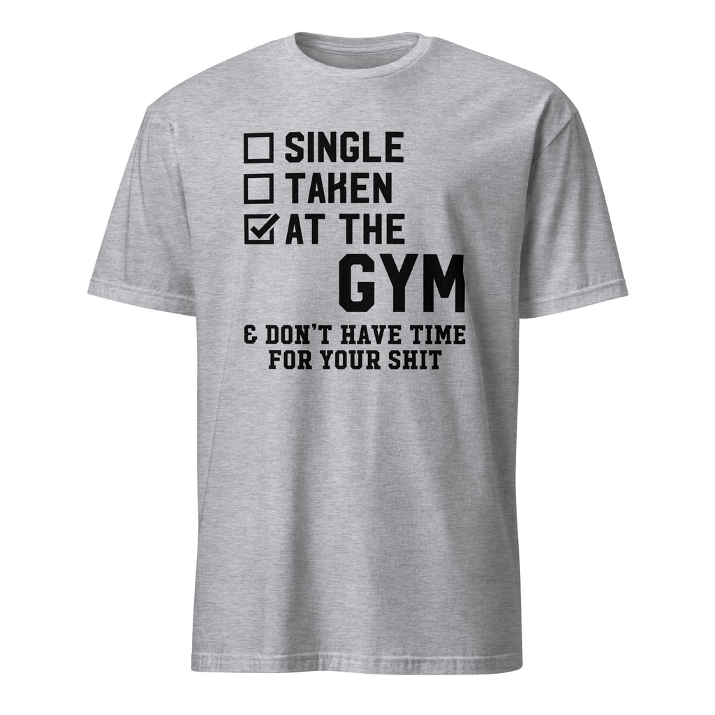 Sport Grey t-shirt with black text on a white background