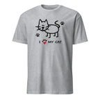 Gray t-shirt with a graphic of a bear and text 'SARADES' on a white background