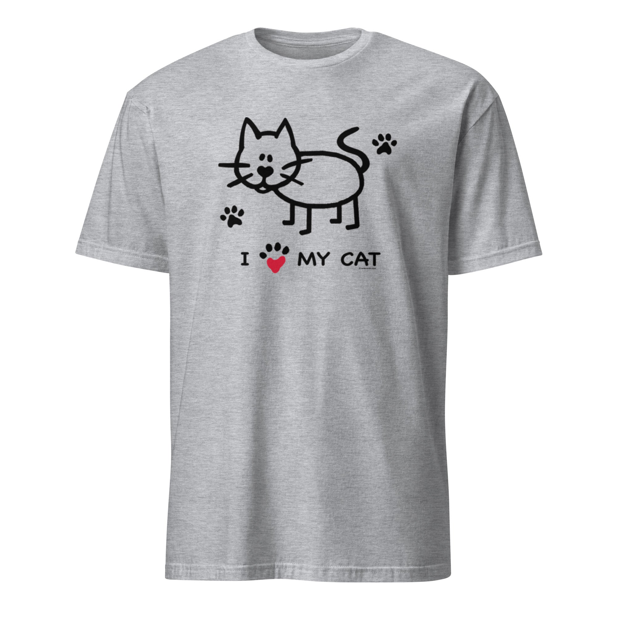 Gray t-shirt with a graphic of a bear and text 'SARADES' on a white background