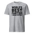 Sport Grey t-shirt with Funny dad quote design reading “World’s best farter I mean father”