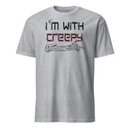 Sport Grey Unisex Halloween t-shirt with “I’m With Creepy” funny couples design
Sources: