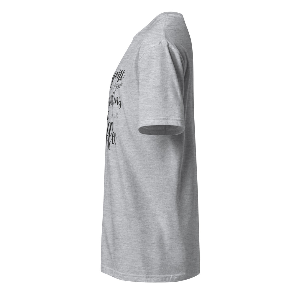 Plain Sport Grey t-shirt left side on a white background