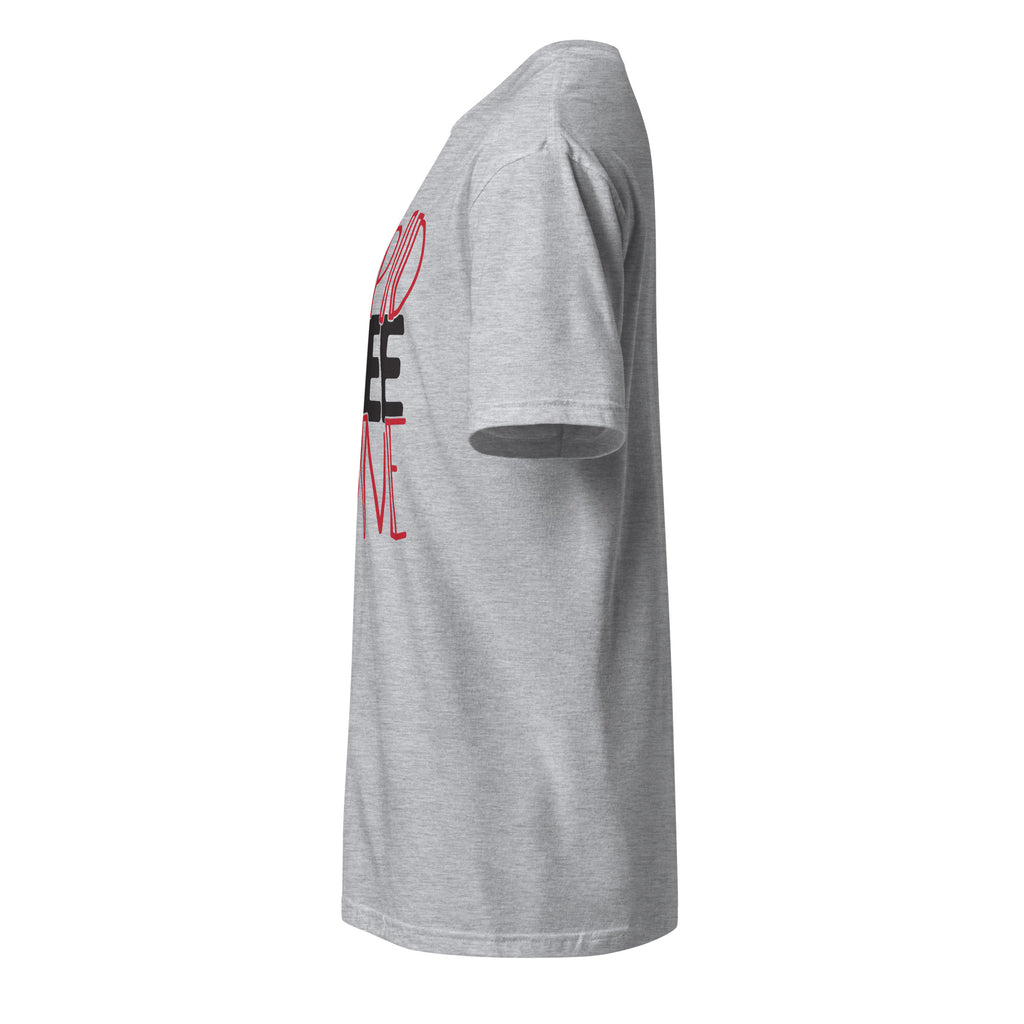 Plain Sport Grey t-shirt left side on a white background