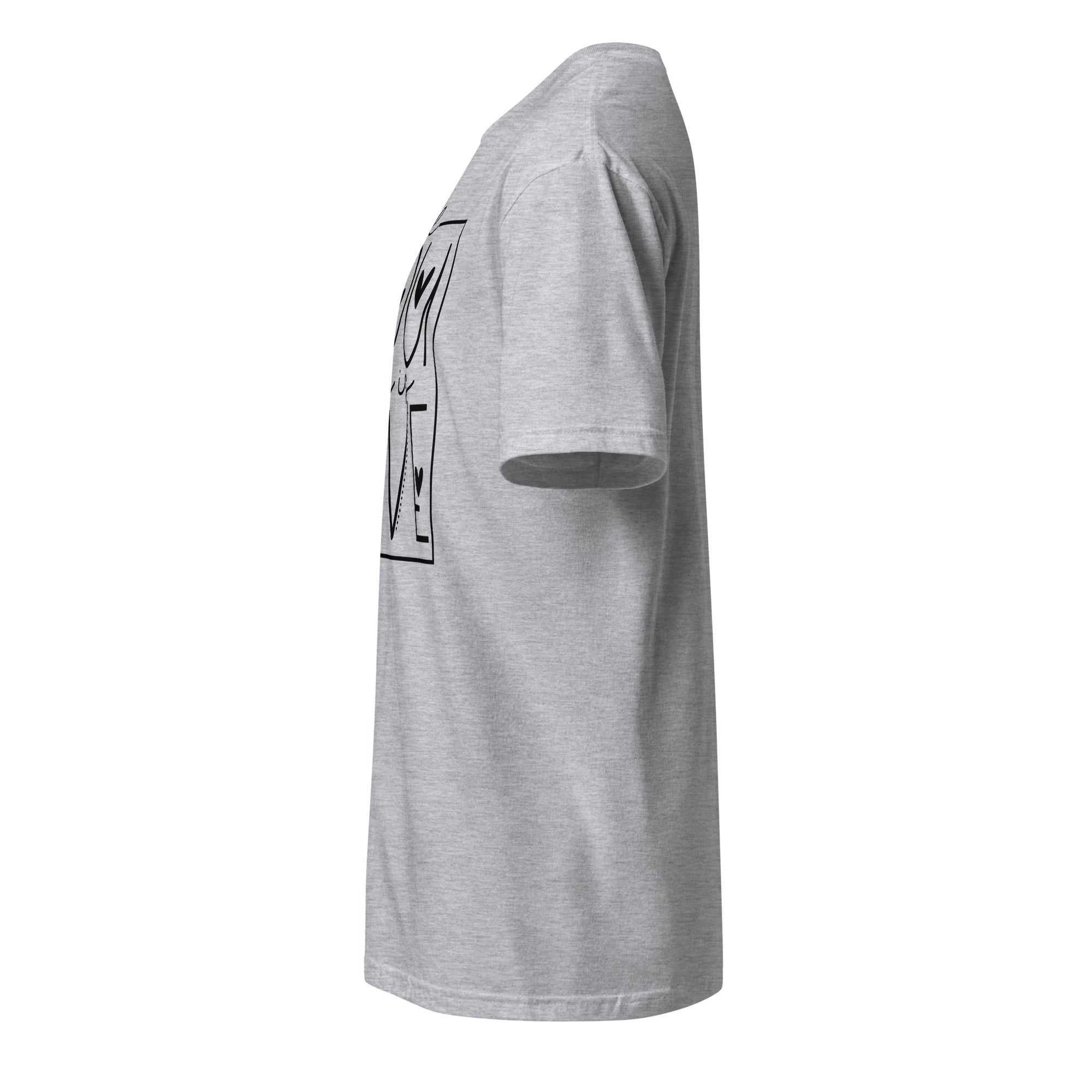 Plain Sport Grey t-shirt left side on a white background