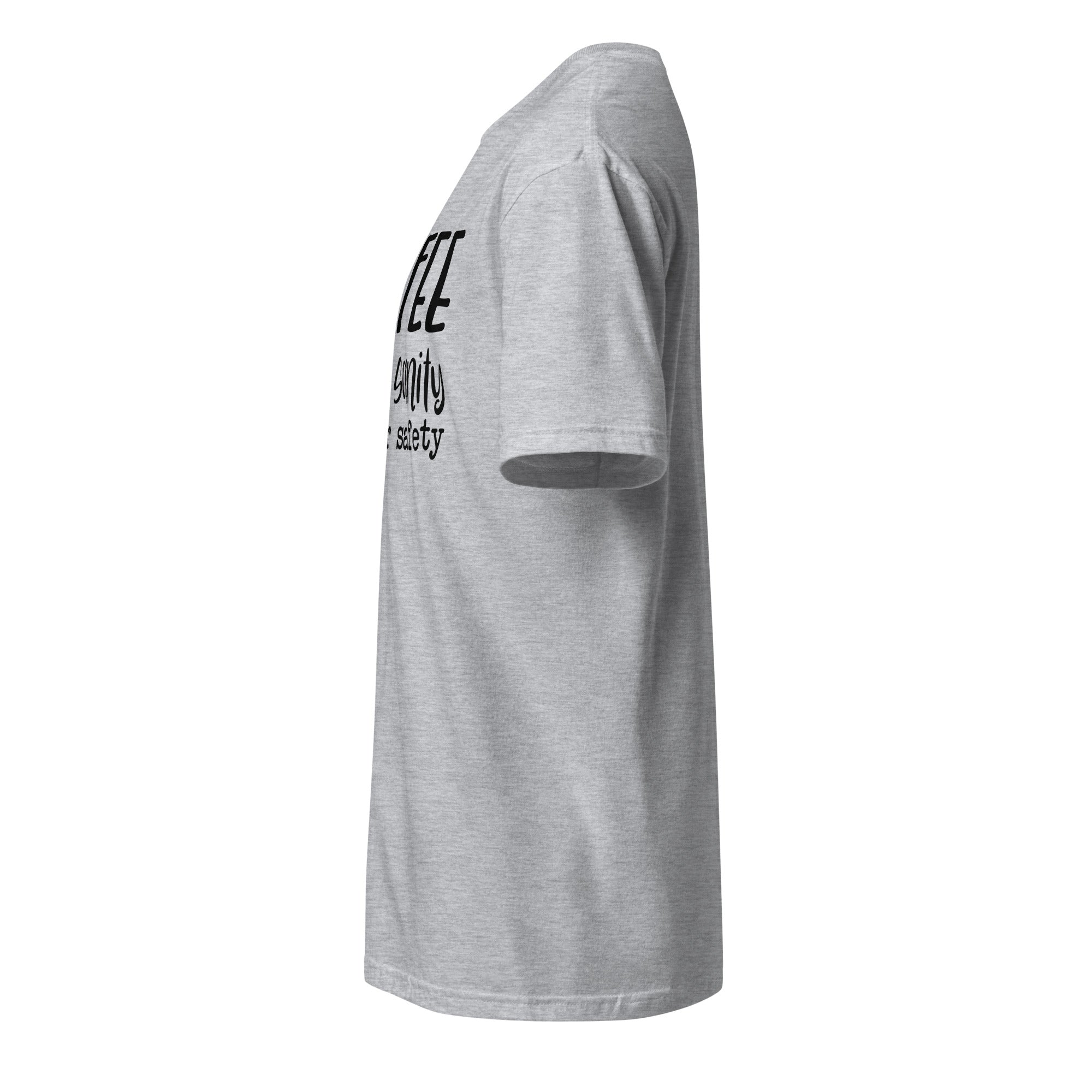 Plain Sport Grey t-shirt left side on a white background
