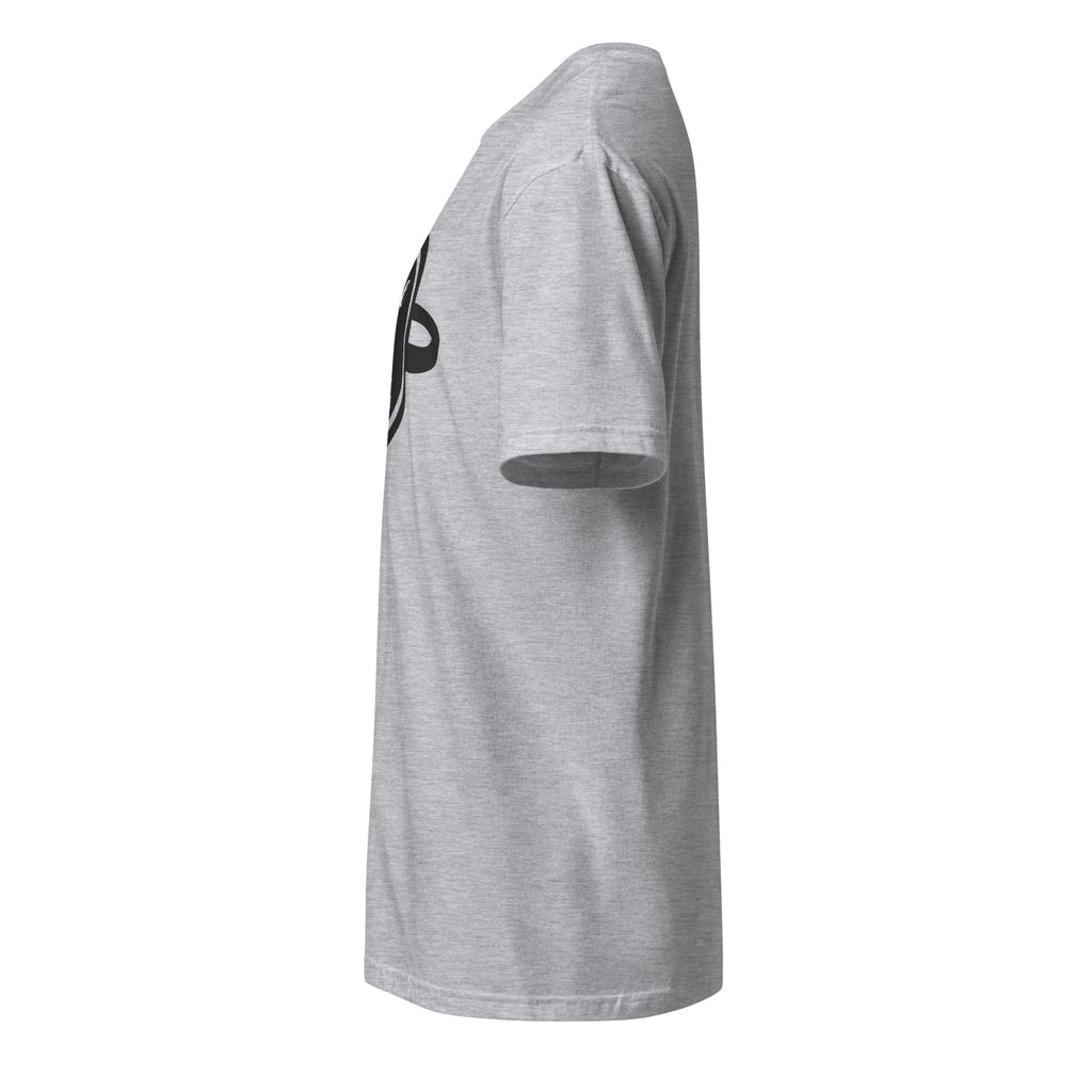 Plain Sports Grey t-shirt Left side on a white background