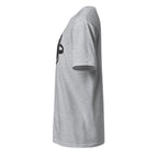 Plain Sports Grey t-shirt Left side on a white background