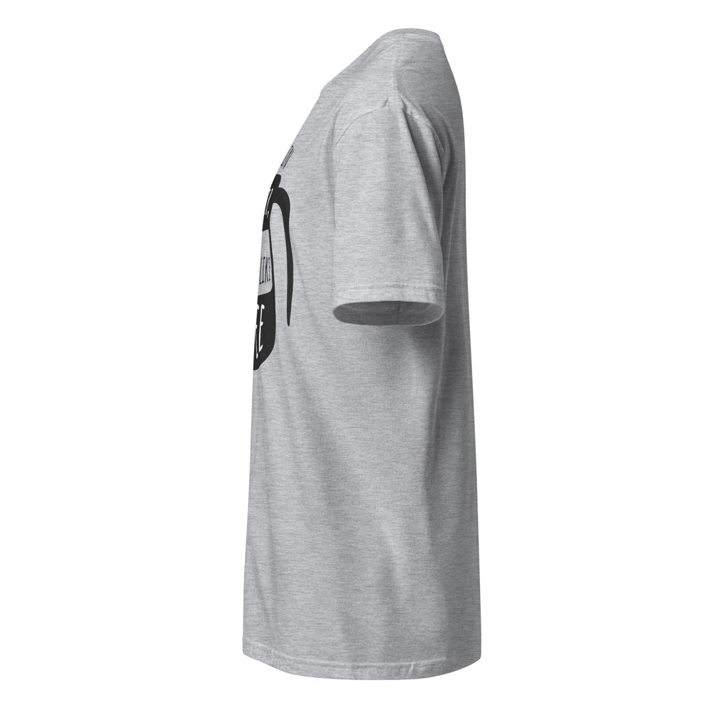 Plain sport grey t-shirt left side on a white background