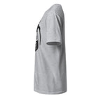 Plain sport grey t-shirt left side on a white background